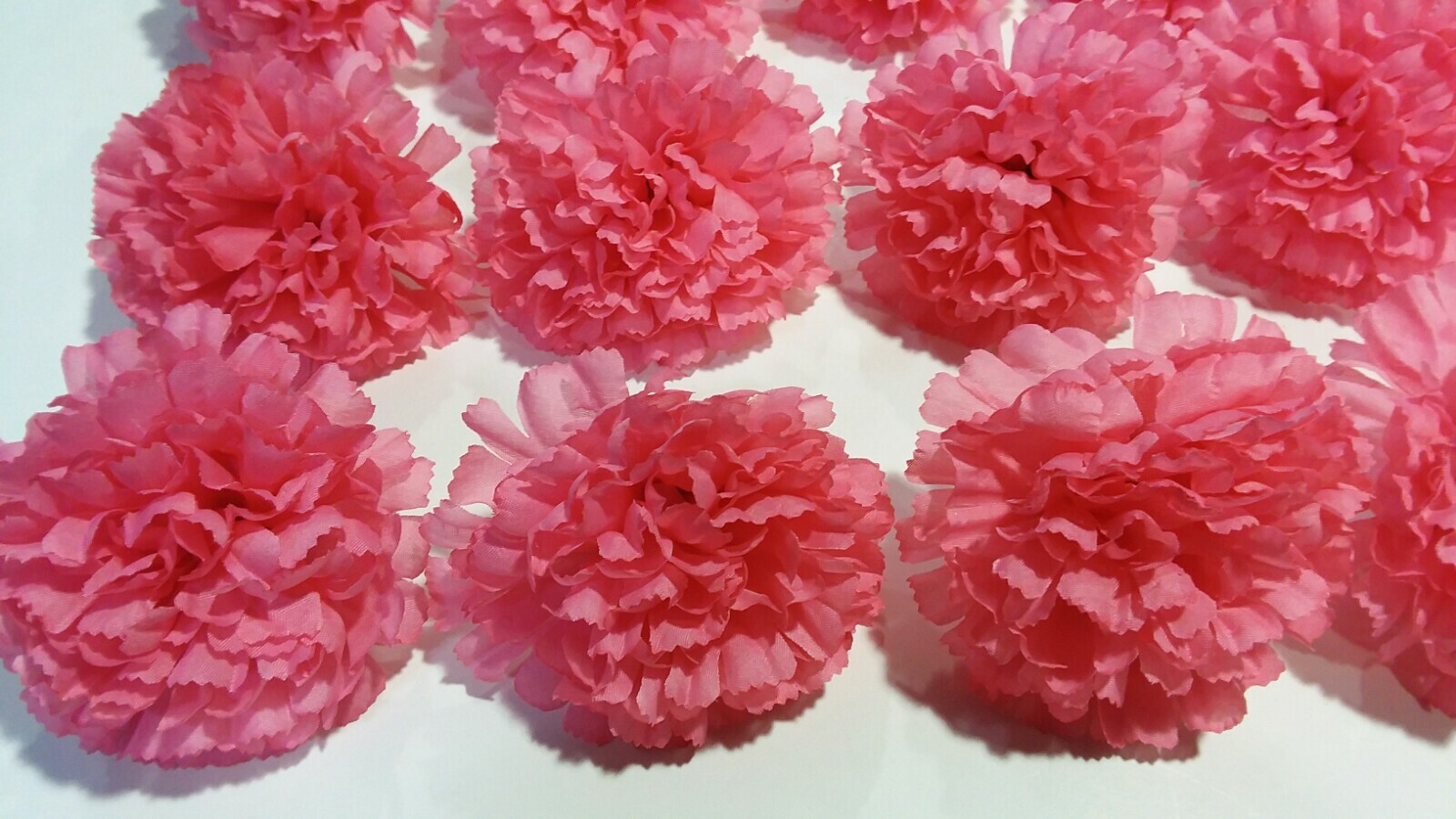 (14 pcs) Pink Carnation 3.5″ Blooms Silk Flower Home In/Outdoor Decor USA BP2145
