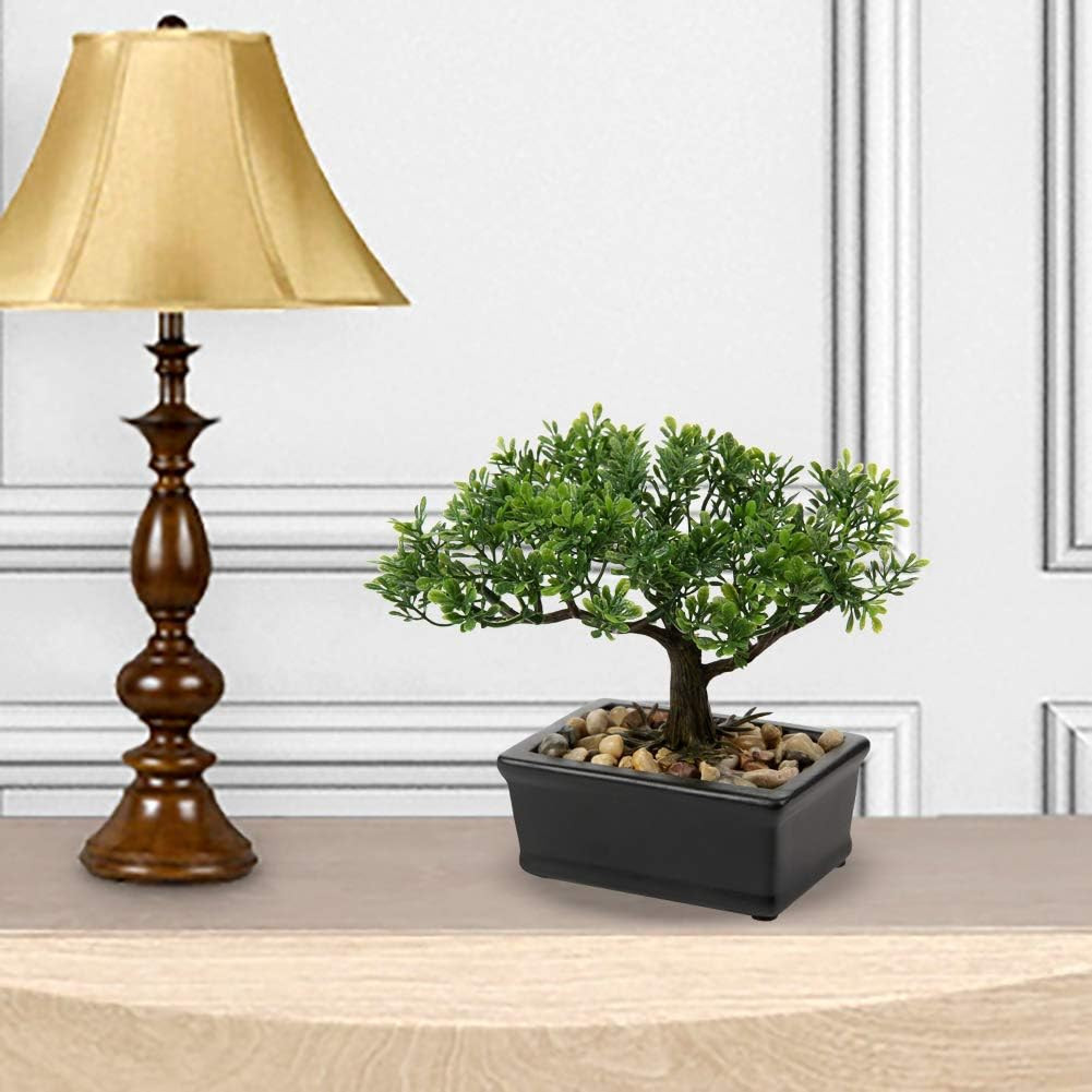 Artificial Bonsai Tree Juniper Faux Plants Indoor Small Fake Plants Decor with C