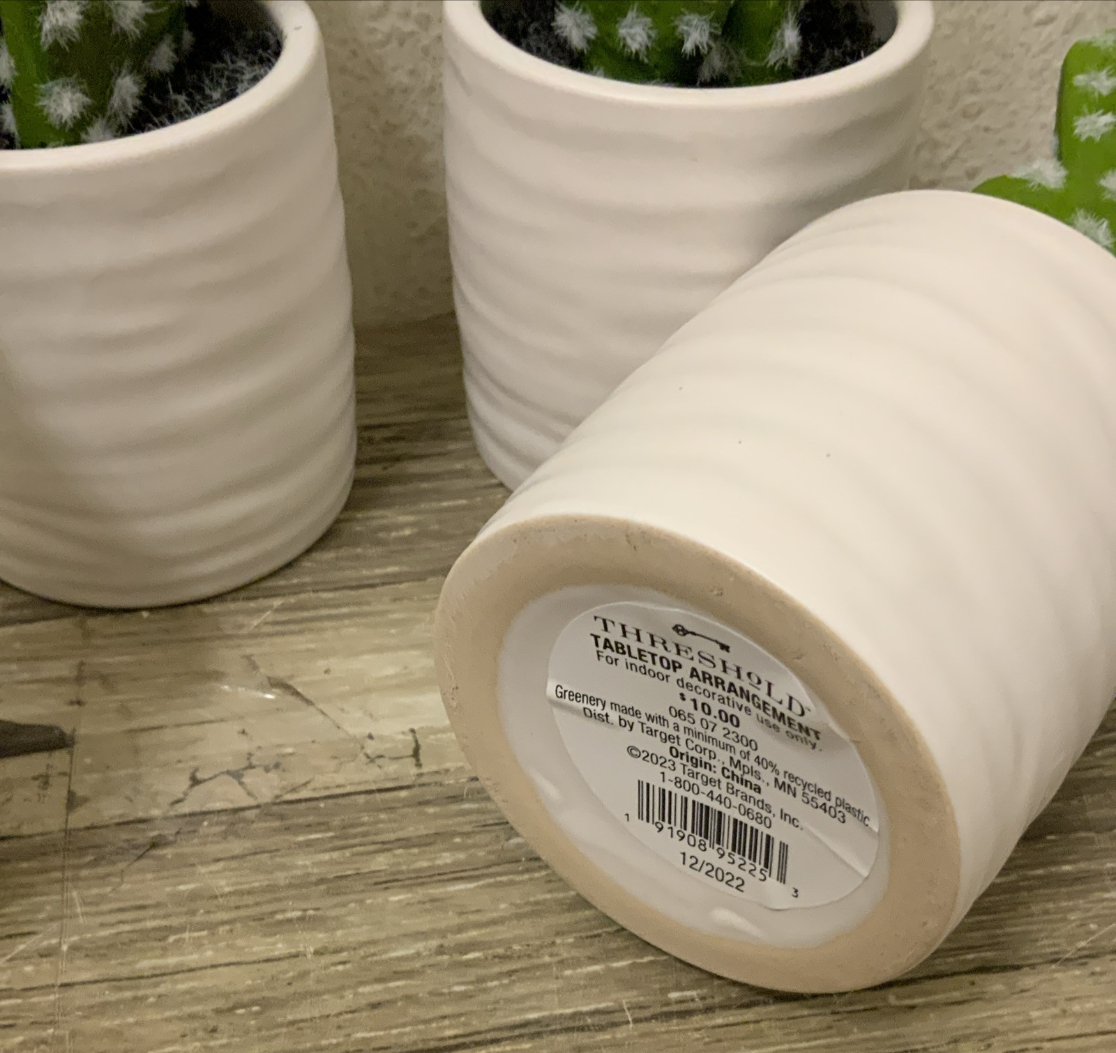 🌵 THRESHOLD Small Artificial Cactus – Plant in Pot Set 4 Pieces 7.5” X 3” 🆕