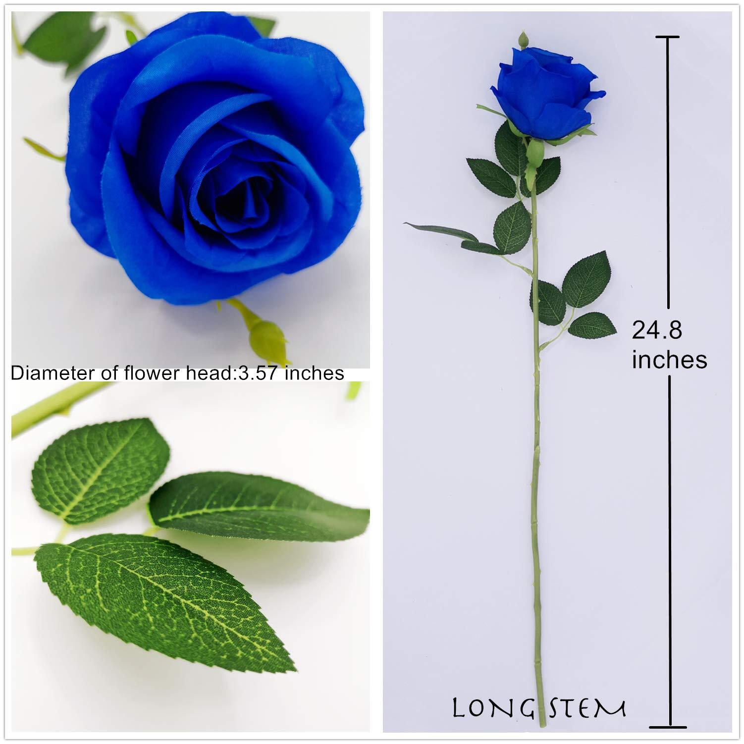 10pcs Artificial Silk Rose Flower Bouquet Home Decor Wedding Party Long Stem For