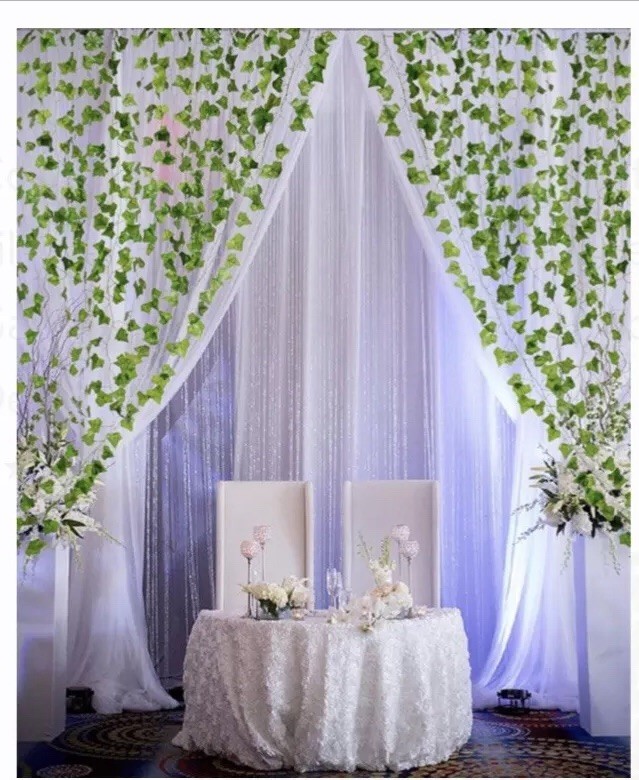 5 Pc Artificial Hanging Plant 80 Ft Silk Ivy Vine Garland Garden Decor Wedding