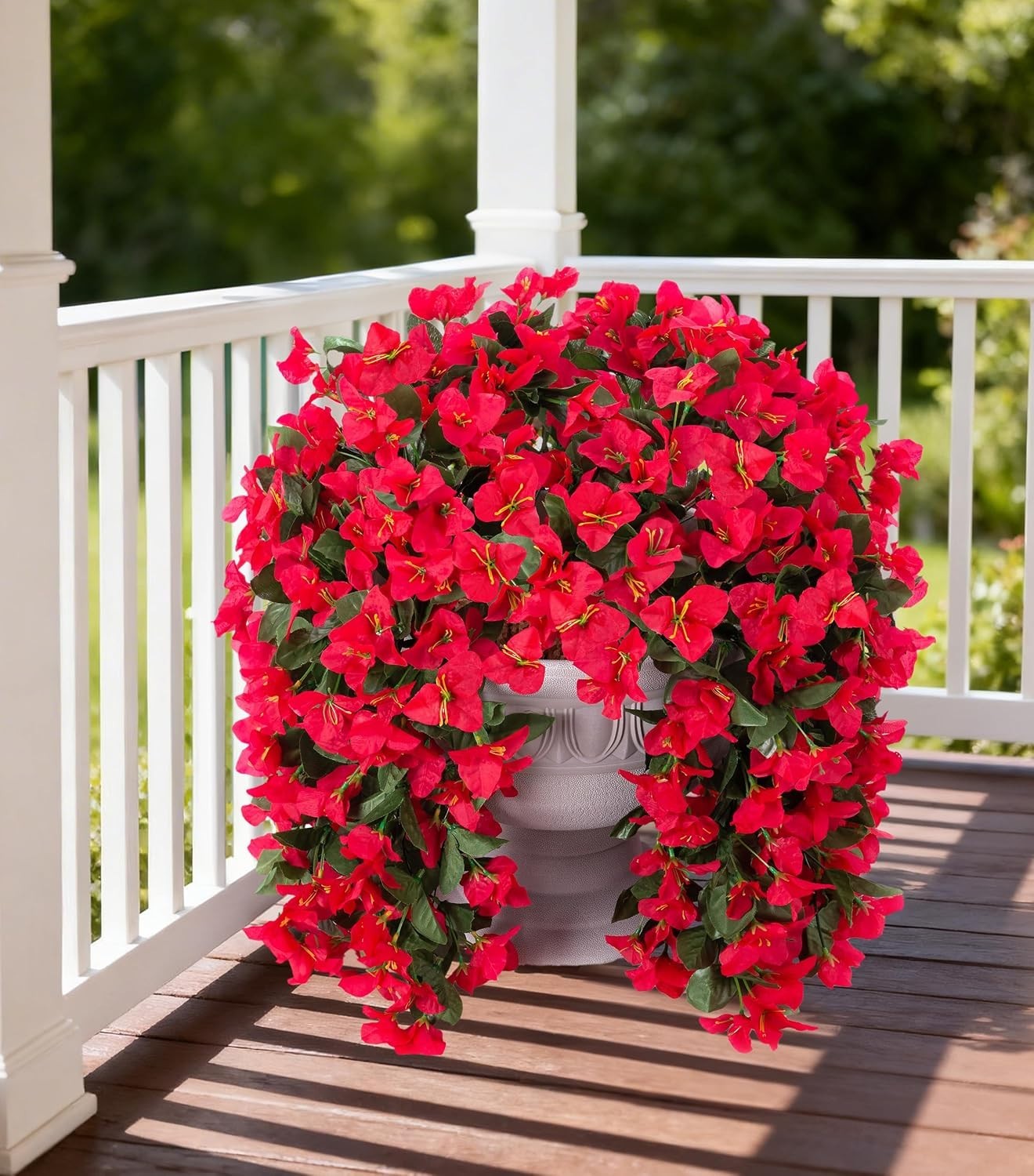 2 Bundles of Faux Bougainvillea for Low-Maintenance Outdoor Decor – UV Resistant