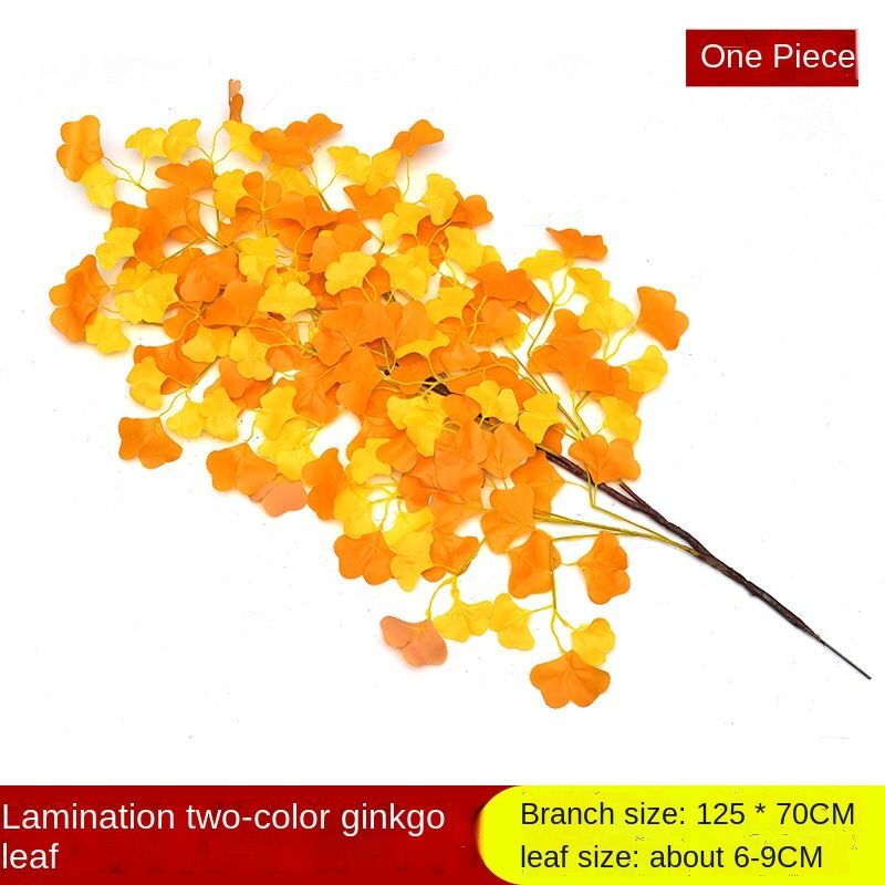125cm Large Artificial Gingko Maple Tree Plastic Plant Branch Home Garden Decor