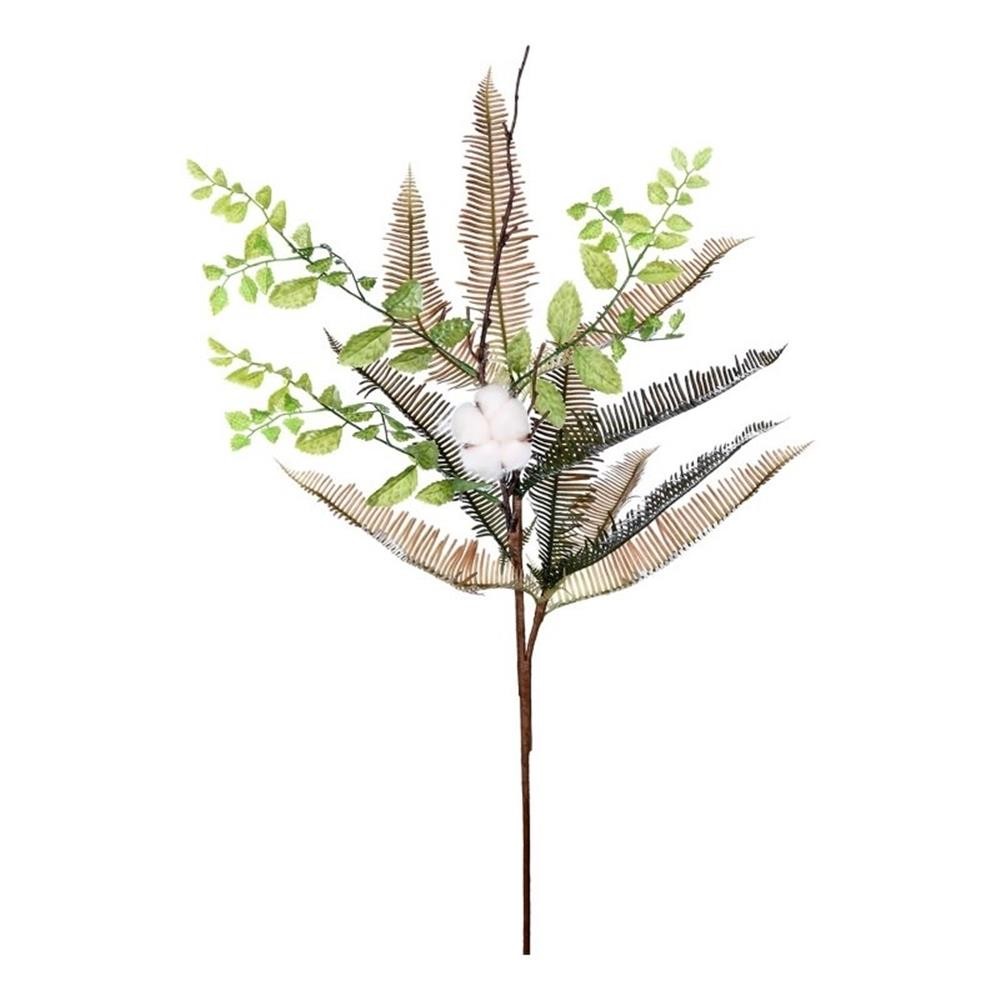 Vickerman 31″ Plastic Artificial Fern Cotton Spray in Green (Set of 2)