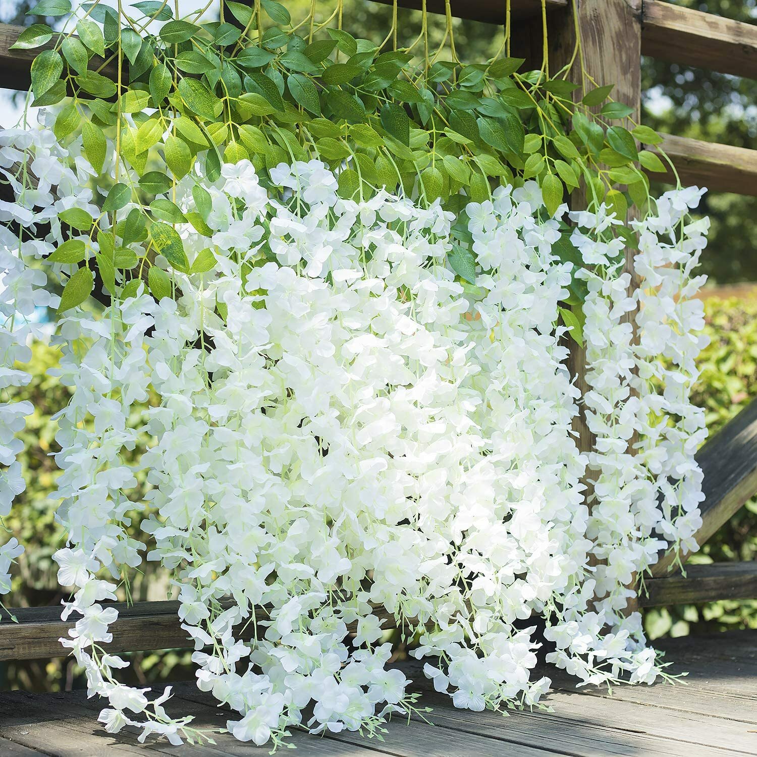 3.6 Feet Artificial Wisteria Hanging Garland Flowers Home Party Wedding Decor US