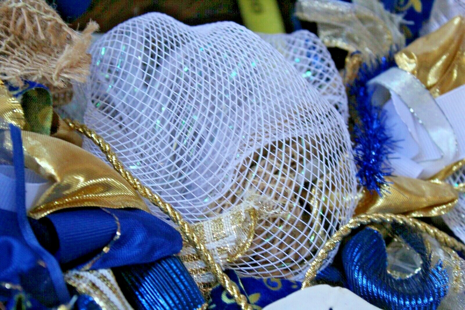 All Occasion Sea Ocean Beach Sand Dollar Door Wreath Blue Gold White 22″ dia