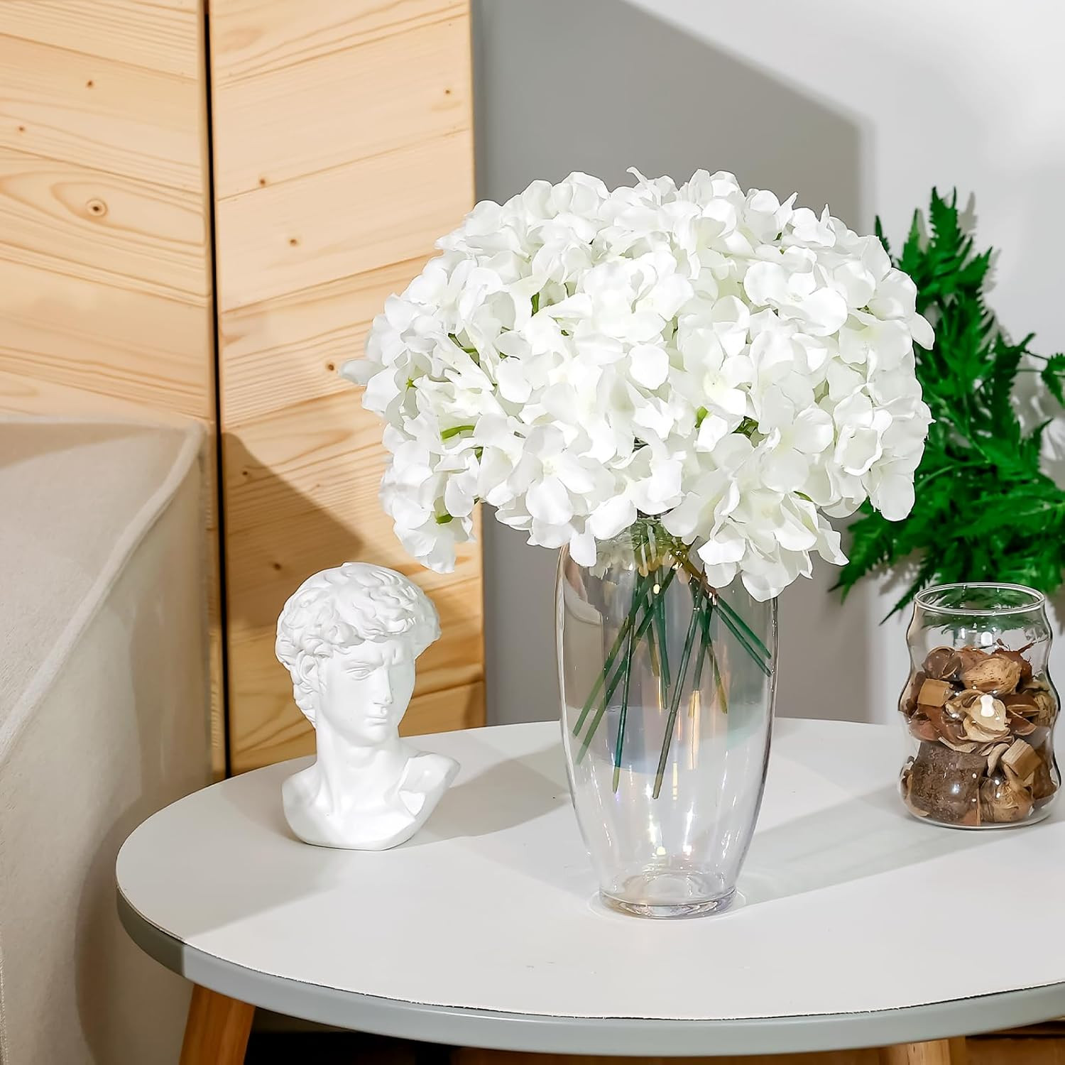 404PCS Ivory Hydrangea Silk Flowers for Wedding, Home, Party Decor