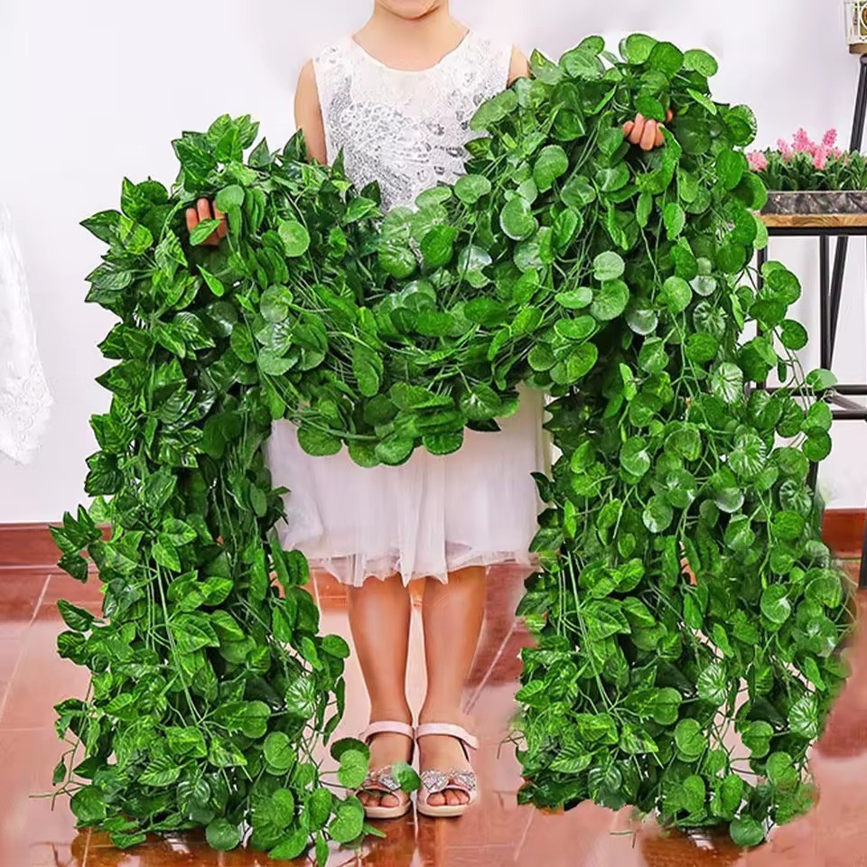 6 PACK 6.5 Ft Artificial Hanging Garland Leaves Plants Vines Home Decor USA