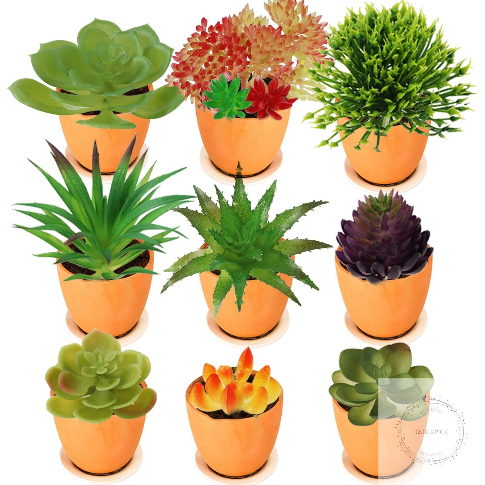 Artificial Succulents Plants, 16pcs Colorful Fake Succulents, Mini Artificial Su