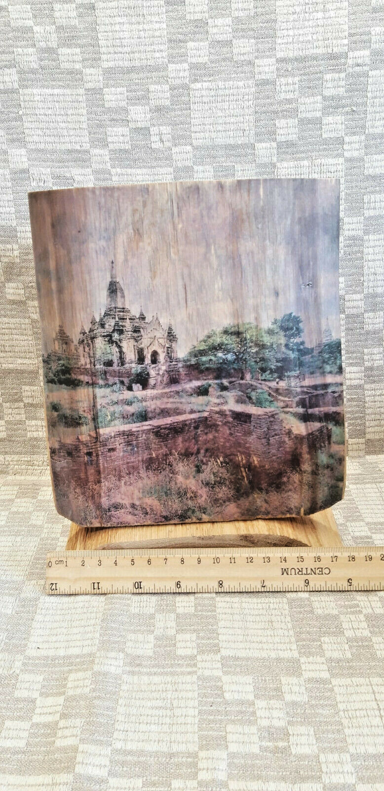 Table decor picture on wood from Heinrich.Ch handmade 1 piece.