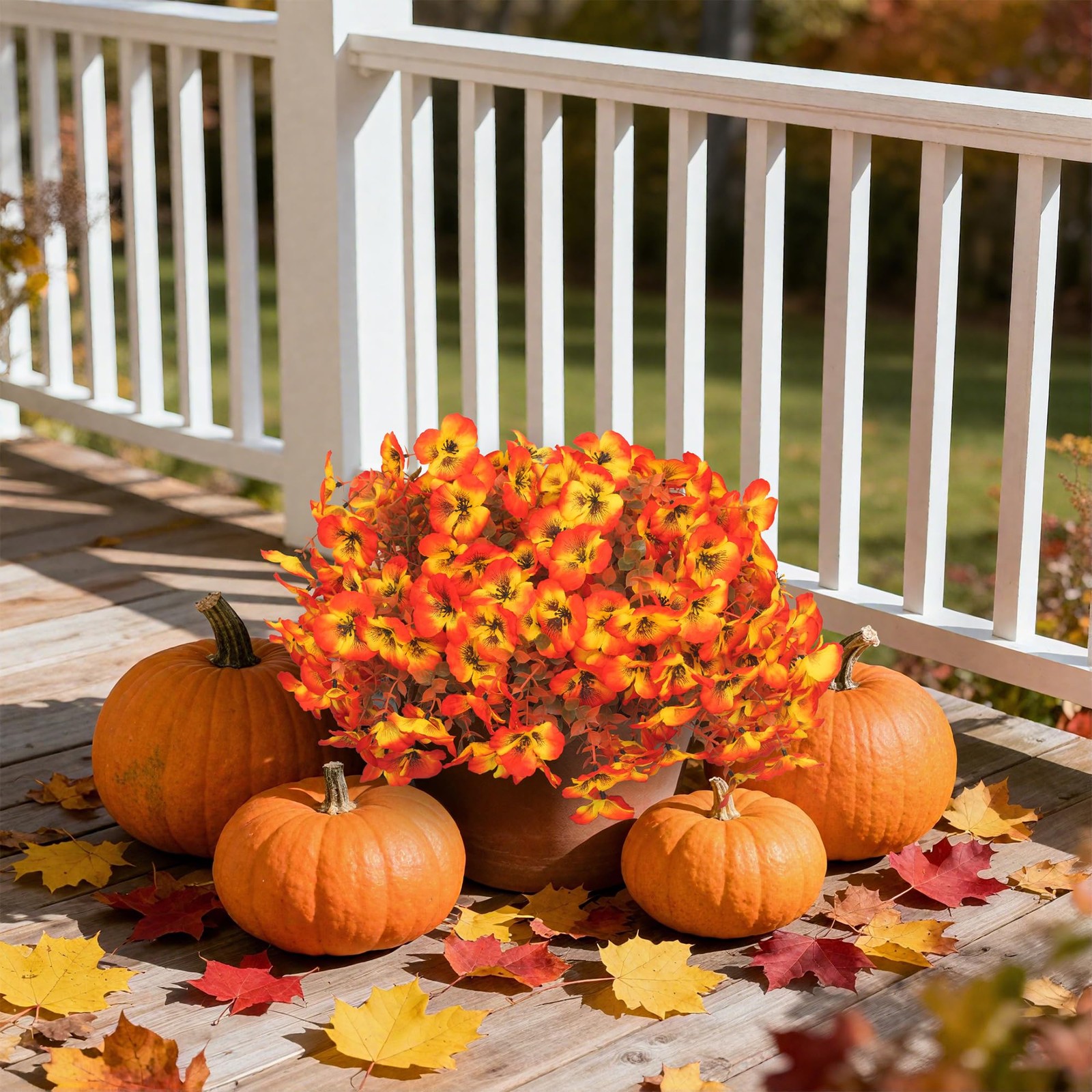 Artificial Flowers Fake Fall Plants for Outside Winter Chrsitmas Decoration, …