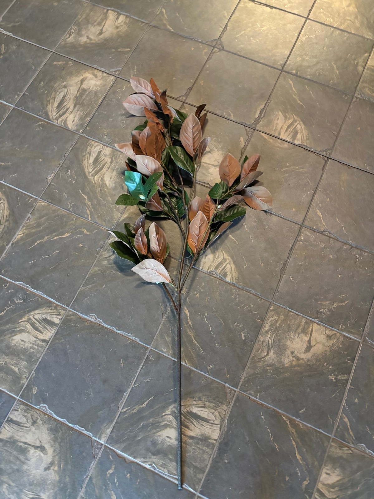 NEW Pottery Barn Faux Oversized Magnolia Branch 57″ Long 50 Leaves NWT