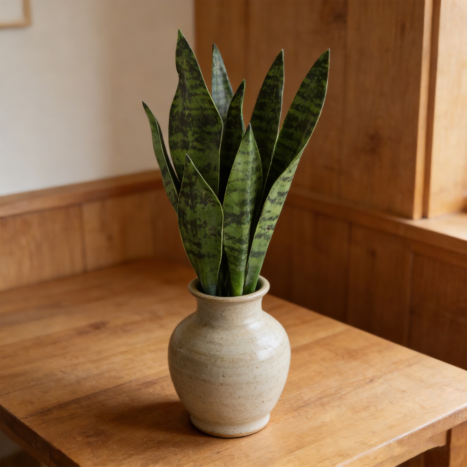 PVC Artificial Snake Plant Fake Green Plant for Home and Office Settings