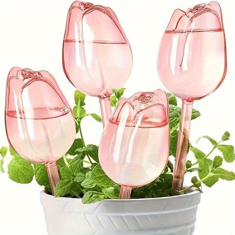 Pink Tulip Auto Plant Watering Balls Indoor Outdoor Dripper