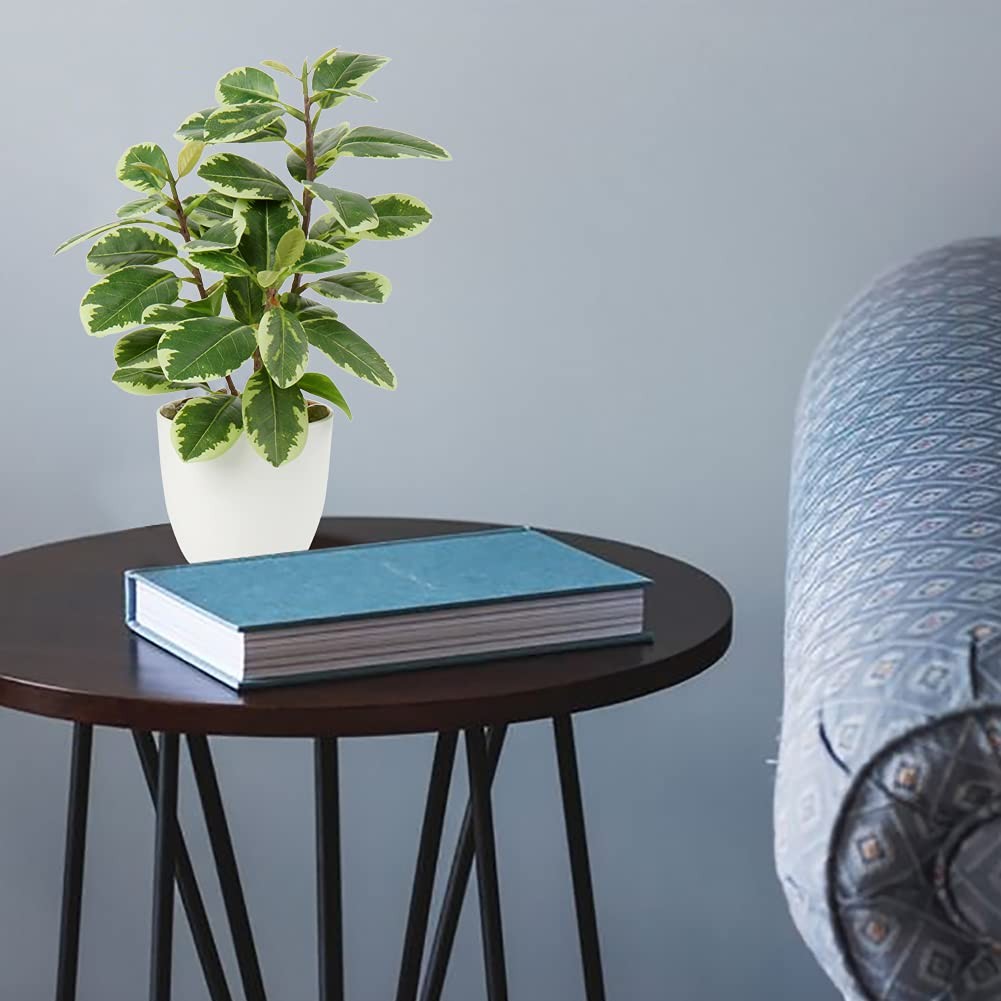 Artificial Plants Mini Camellia Potted Fake Small, Plastic Desk Flower Vase