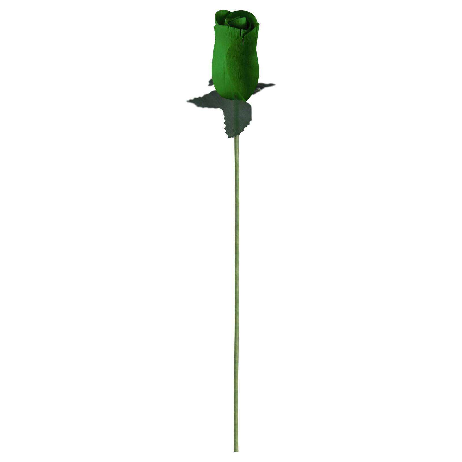 Green Realistic Wooden Roses 32 Count