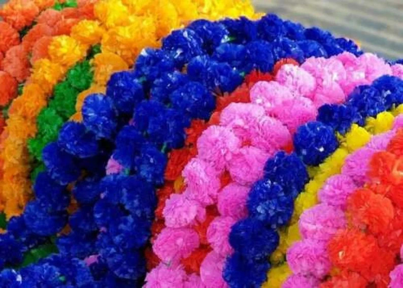 Artificial Marigold Flower Garlands Vine Wedding Event Party Home Wholesale Lot