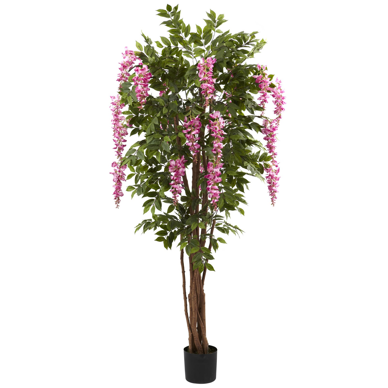 Wisteria Silk Tree Artificial Realistic Nearly Natural 6.5’ Home Garden Decor