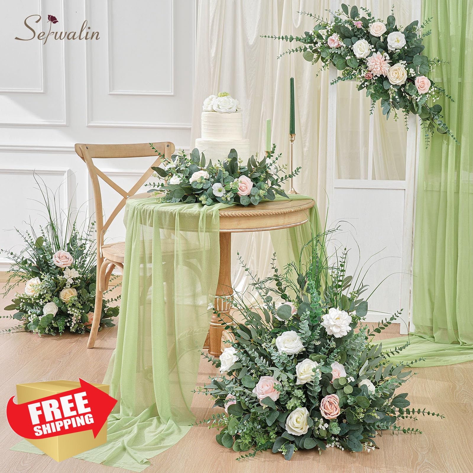 Serwalin 130 Pcs 8 Kinds Mixed Eucalyptus Stems Bulk,Artificial Greenery Silv…