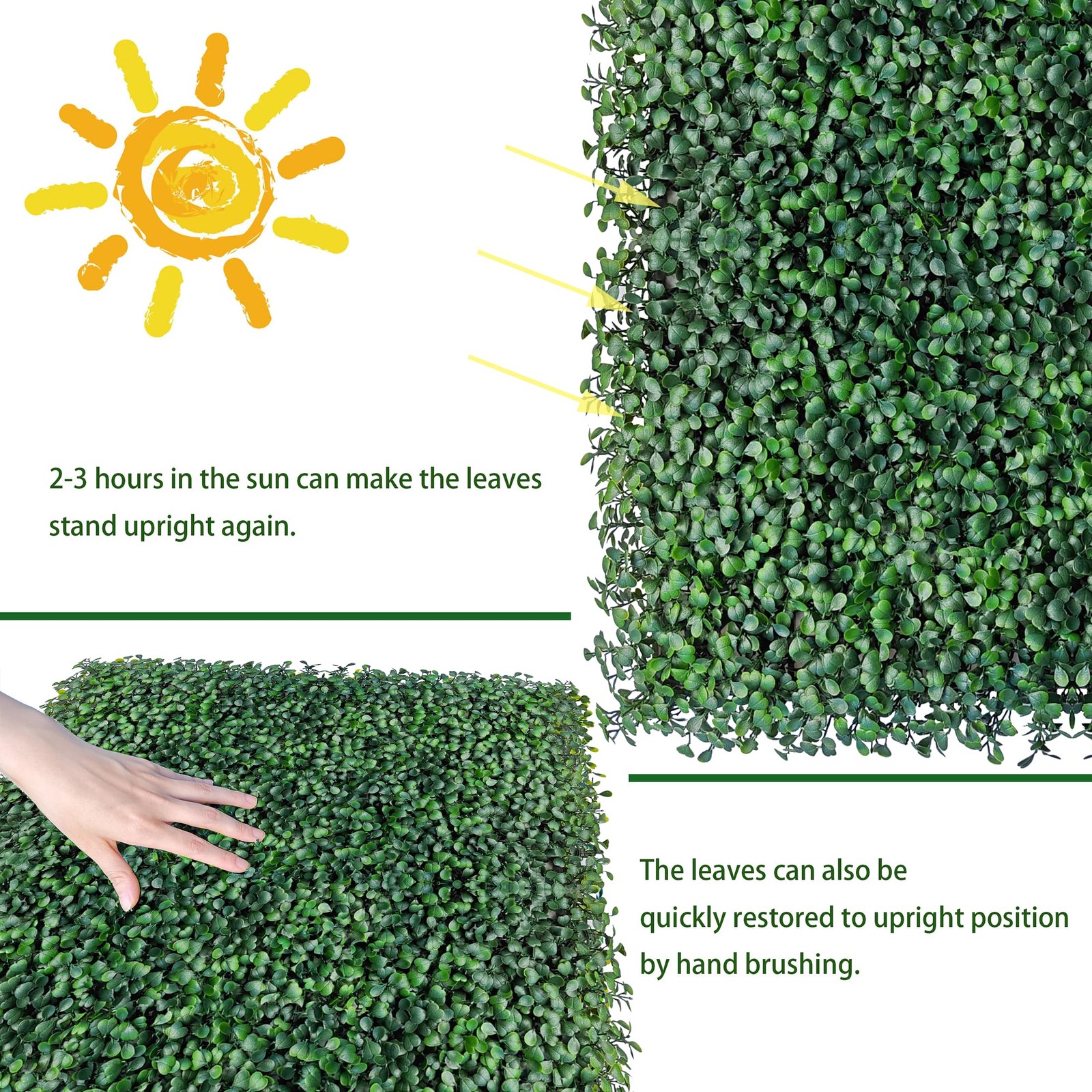 Artificial Plant Boxwood Roll Panels:54 X 120 in (45 sqft)