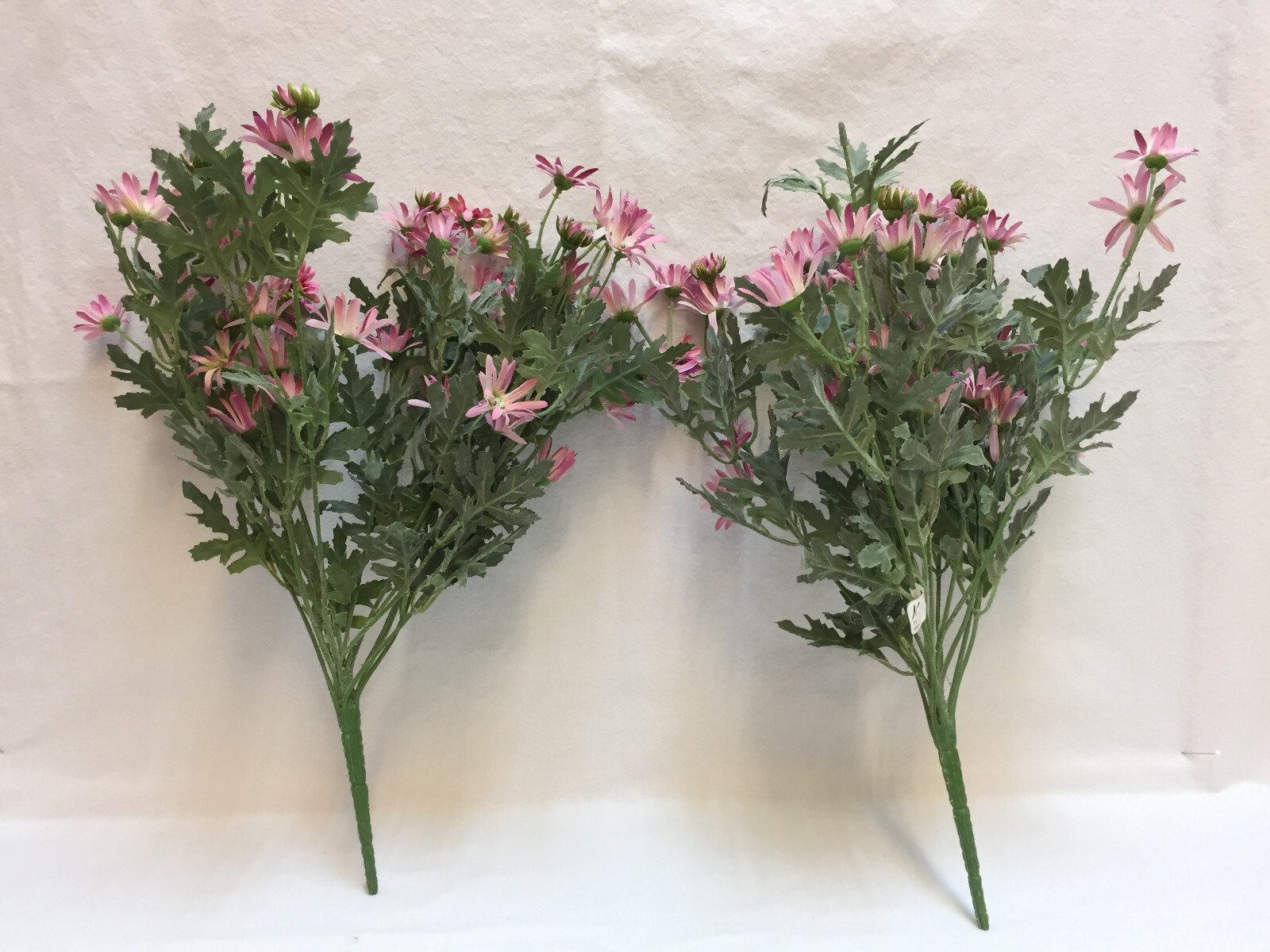 MeraVic Silk Flowers African Daisies Pink White Artificial Stemmed 2 Bunches