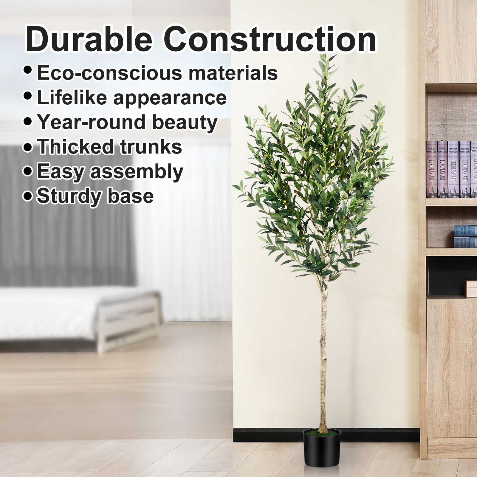 Artificial Olive Tree Faux Realistic Olive Trees with Branches and Fruits Decor