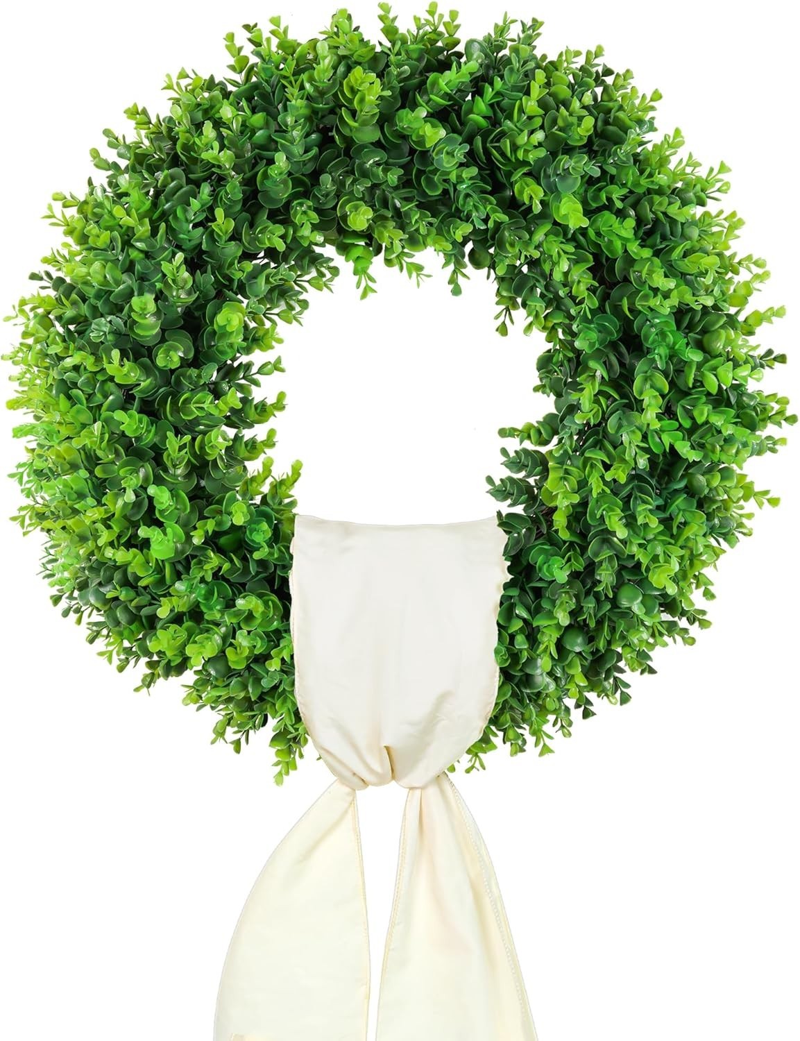 20” Boxwood Wreath for Front Door Farmhouse Decor