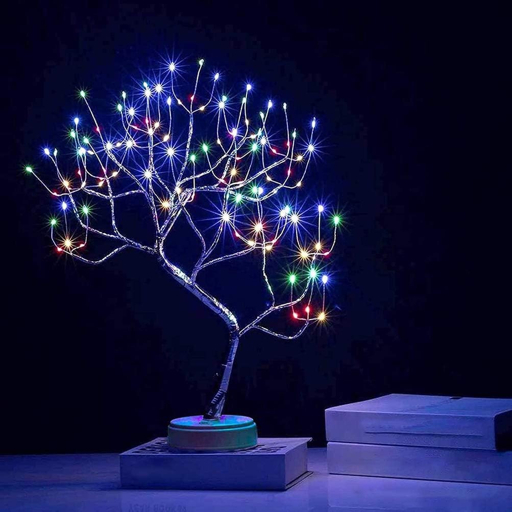 20” 108 Sparkly Fairy Spirit Tree Lamp with Remote Control, DIY Bonsai Artifi…