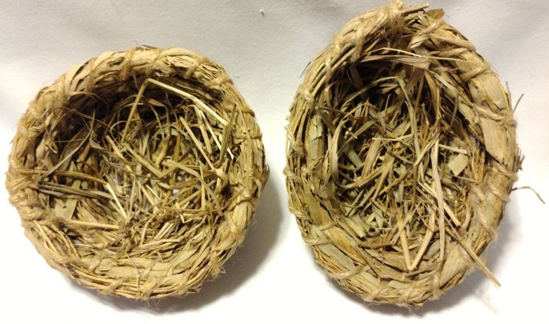 2 Faux Bird Nest w/ Speckled Eggs Easter Spring Decor Rustic Farmhouse AB