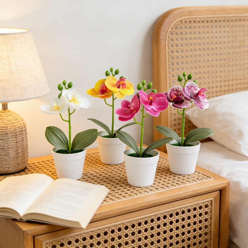 Miniature Phalaenopsis Decor Realistic Butterfly Blooms Handcrafted Detail