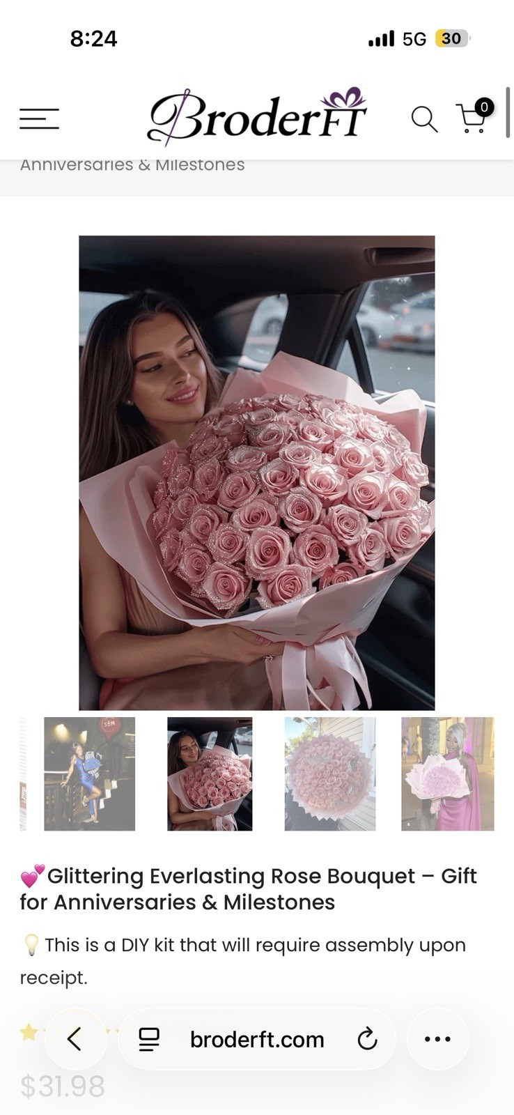 Pink Flower Bouquet “Will You Be My Girlfriend?” DIY Project