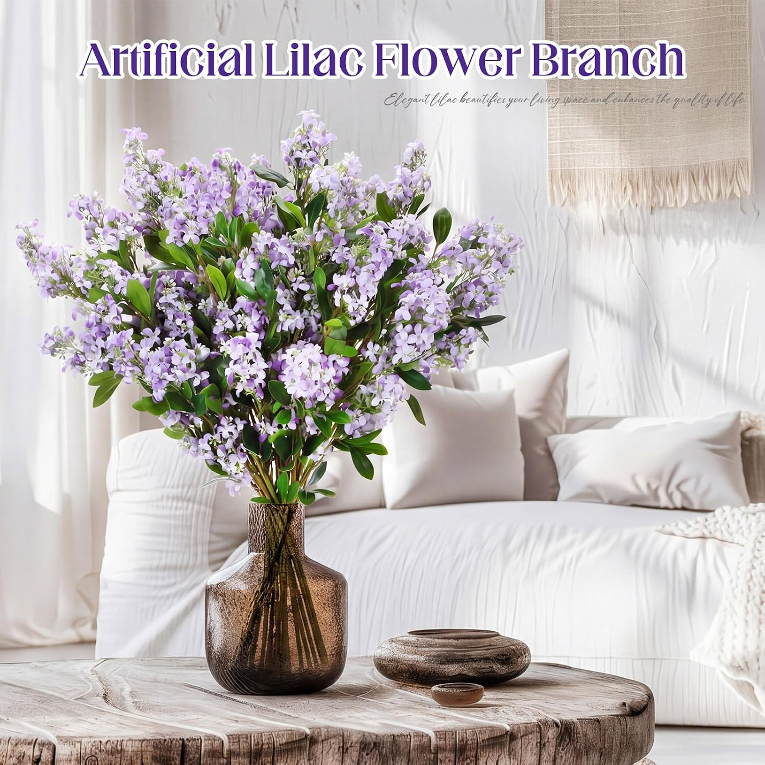 30 Pcs 30″ Artificial Lilac Flowers Fake Delphinium Antirrhinum Stem Silk Artifi