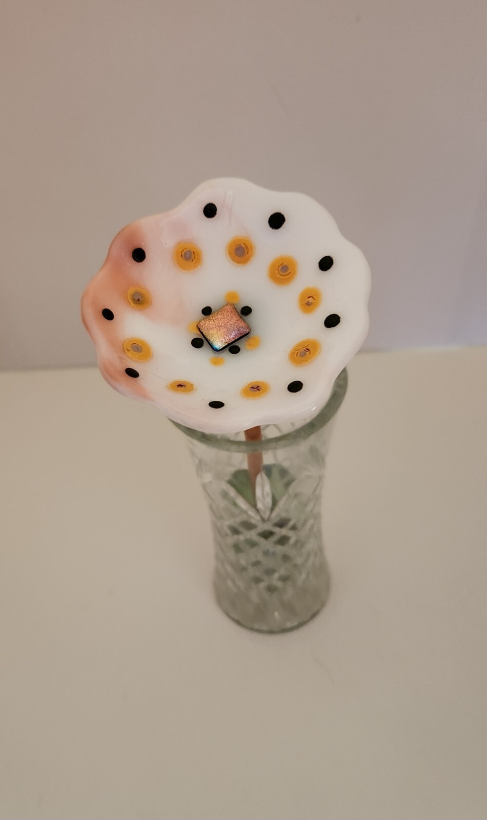 3″ to 3 1/4″ Forever Flowers – Handcrafted with Fused Glass (vase not included)