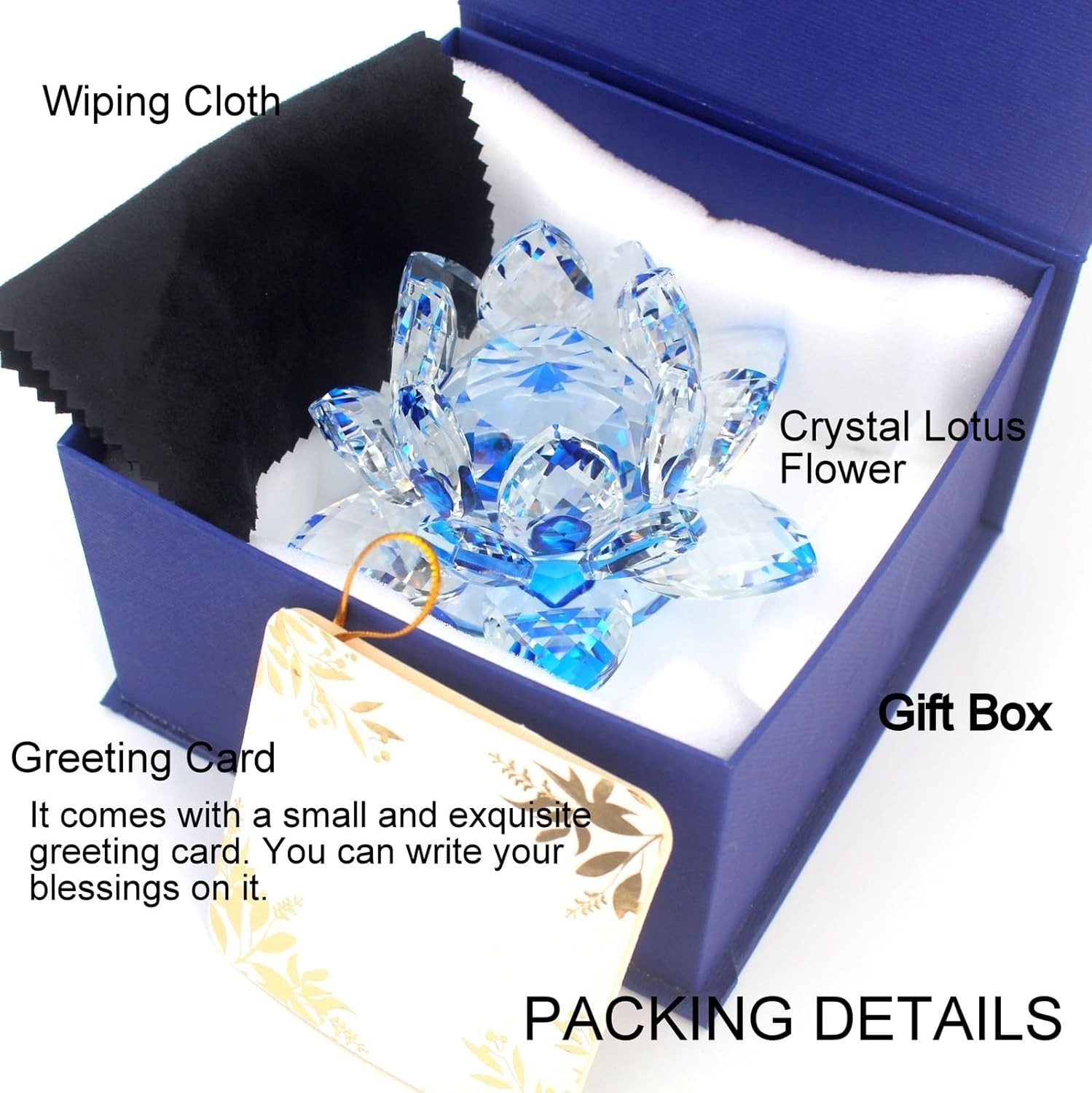 Beautiful 4” Pink Crystal Lotus – Feng Shui Charm & Decorative Paperweight