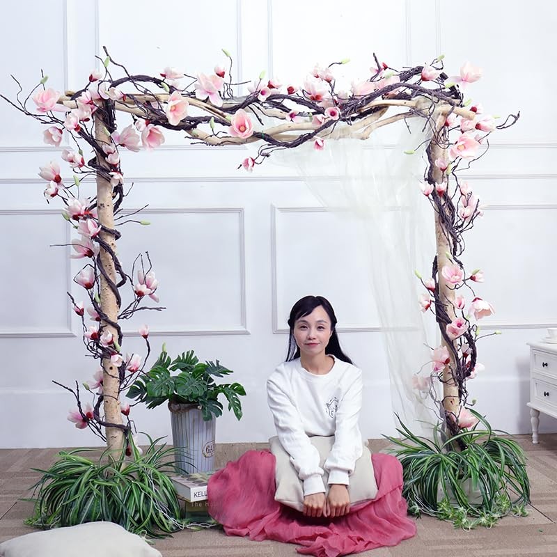 118 inch Artificial Magnolia Orchid Flowers Ivy Vines Garland Fake Tree Branc…