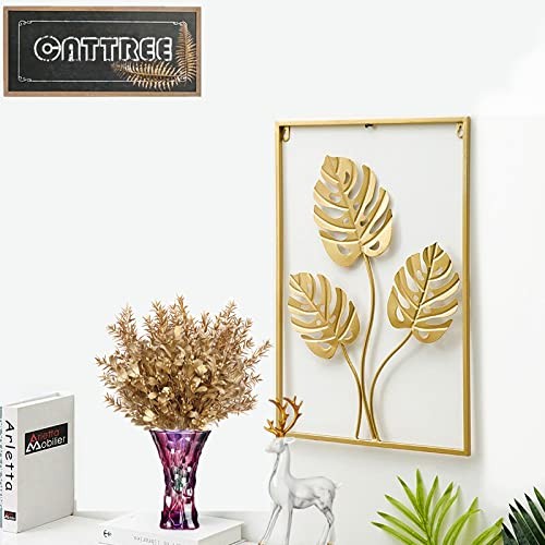 Gold Decorations Artificial Plants, CATTREE Golden Berry Leaves Fake Simulation