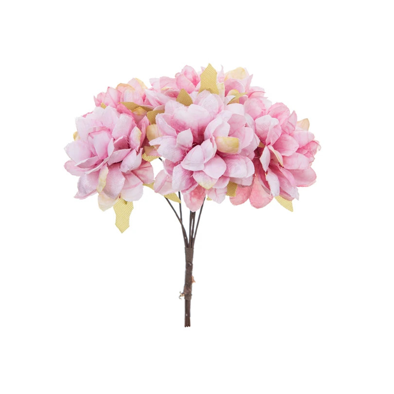6Pcs/lot 11Cm Mini Silk Artificial Carnation For Christmas DIY Wreath Home Decor