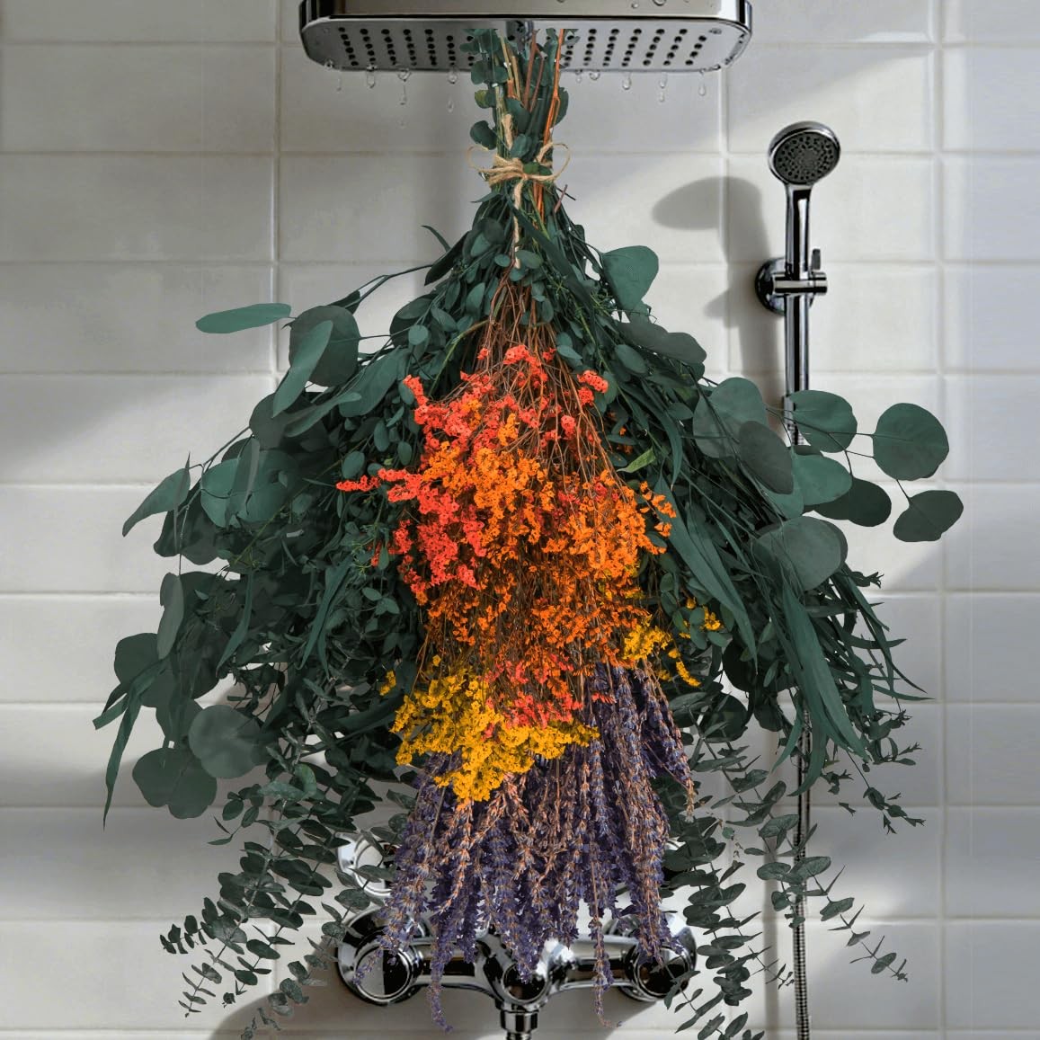 Dried Eucalyptus Lavender Bundles 130 Stems 17″ Natural Shower Decor