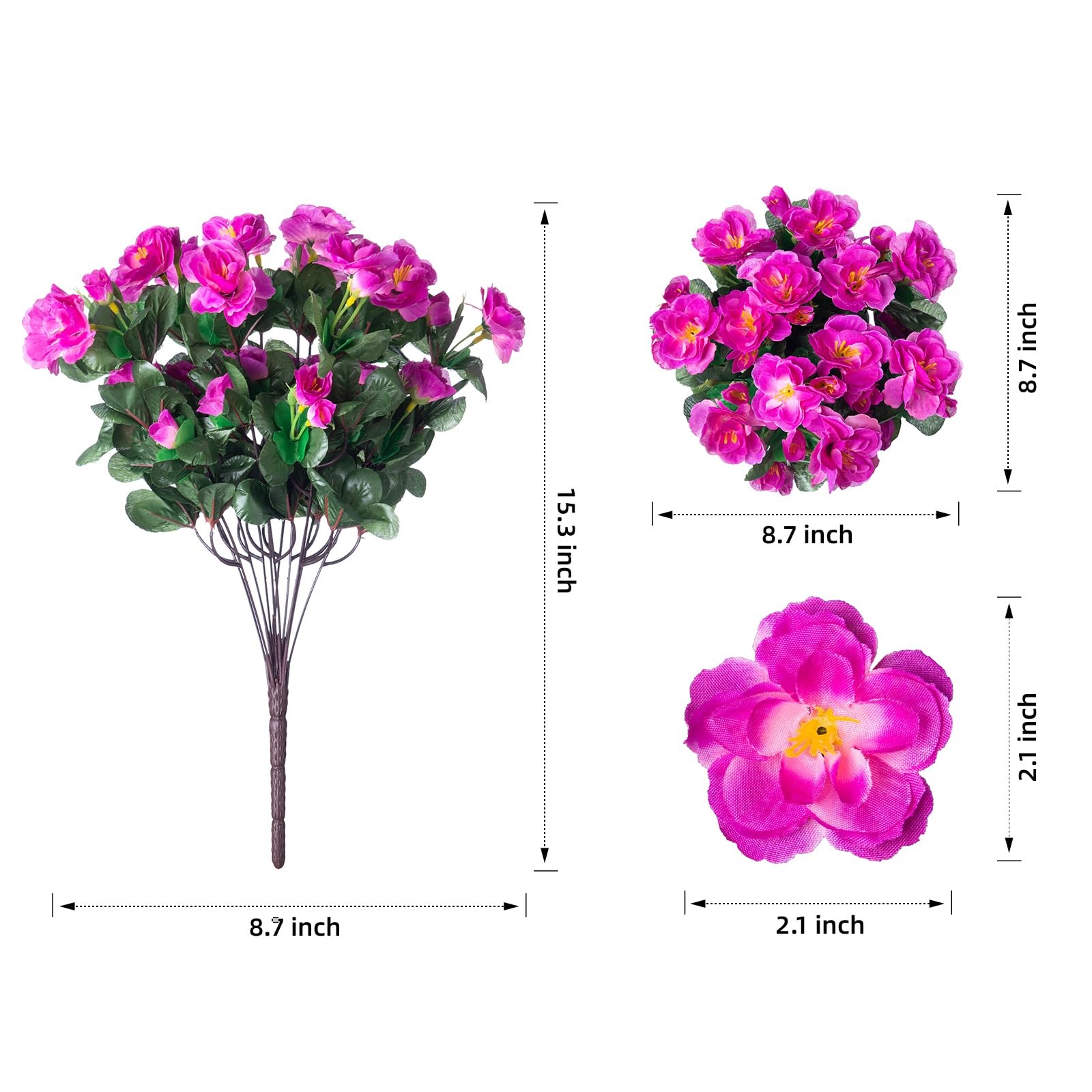 Artificial Faux Outdoor Flowers Plants for Spring Summer Decoration, Fake Sil…