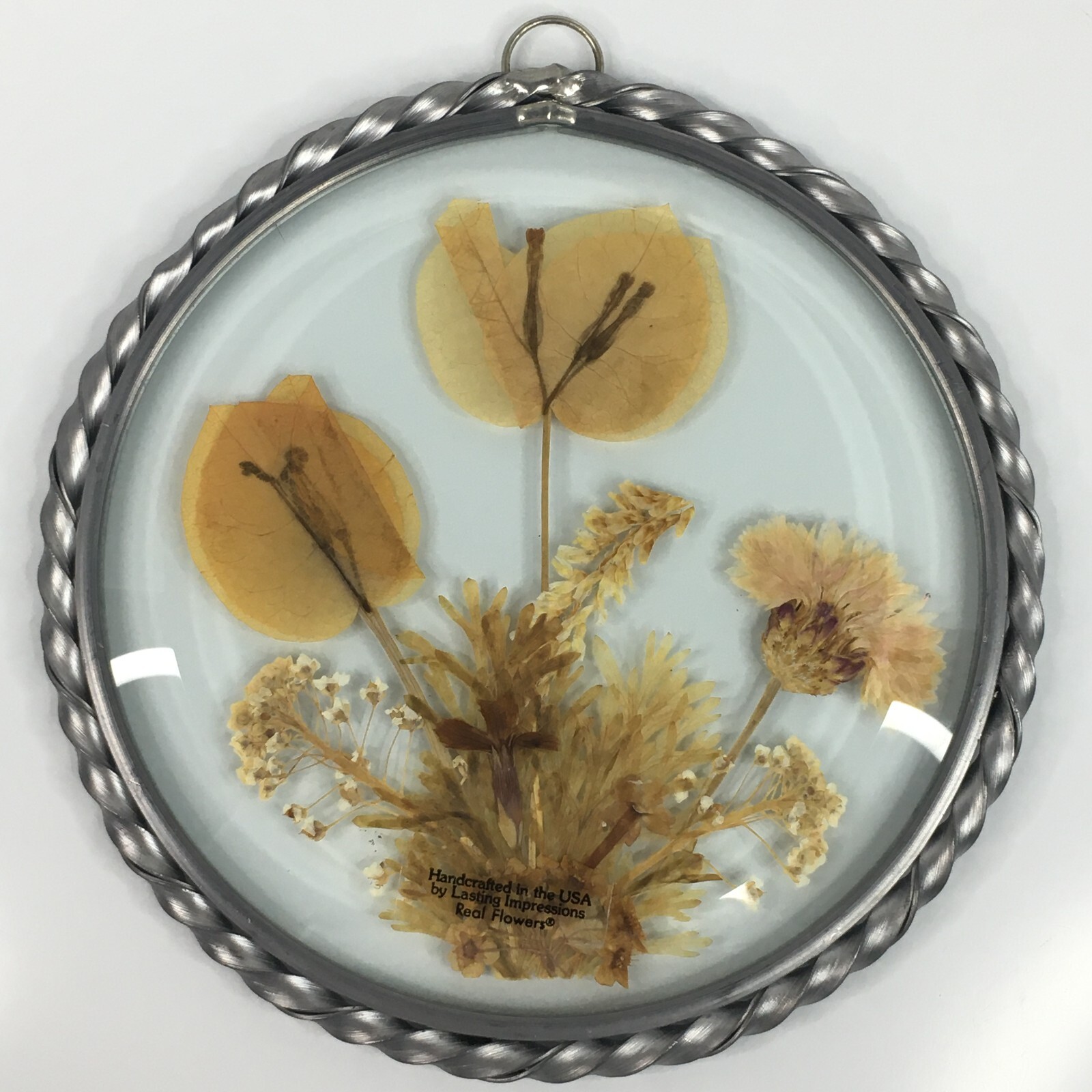 Lasting Impressions Real Flowers Glass Wall Hanging Pressed Flowers USA Floral