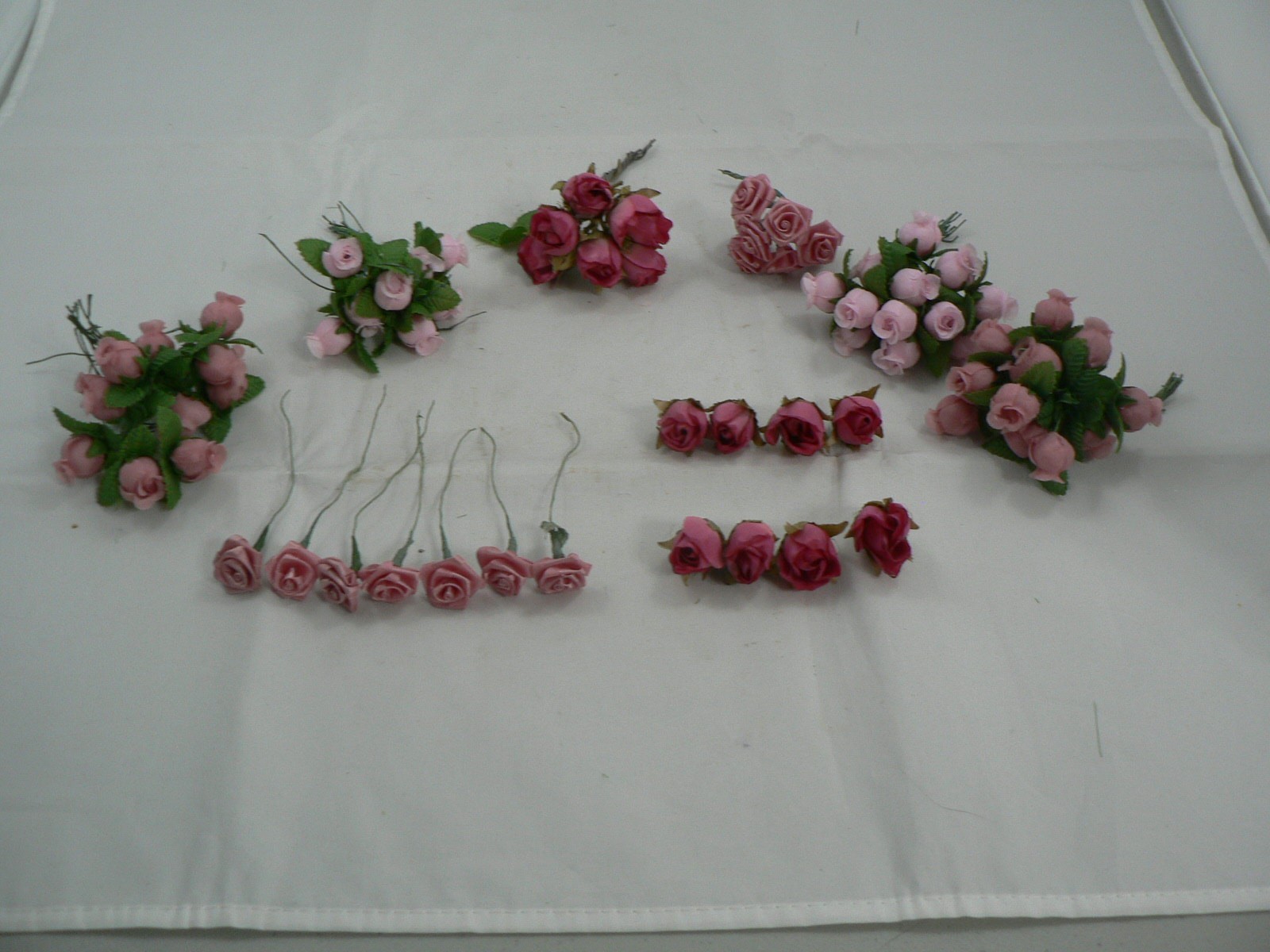 BEAUTIFUL ARTIFICIAL MINIATURE ROSES-BOUQUETS-LONG & SHORT STEM