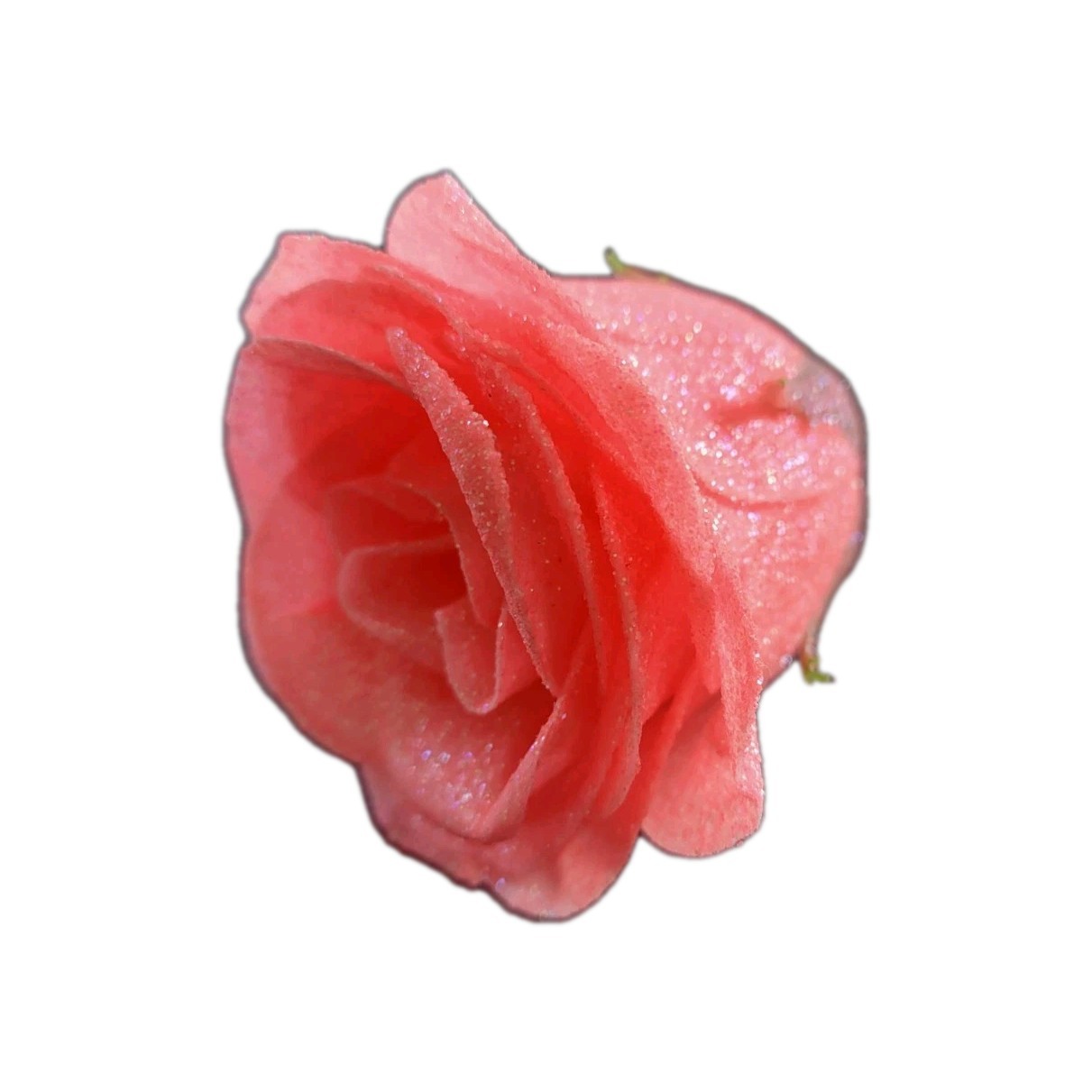 Three-layer Glitter Foam Rose Flower Bridal Home Wedding Party DIY Decor Pink