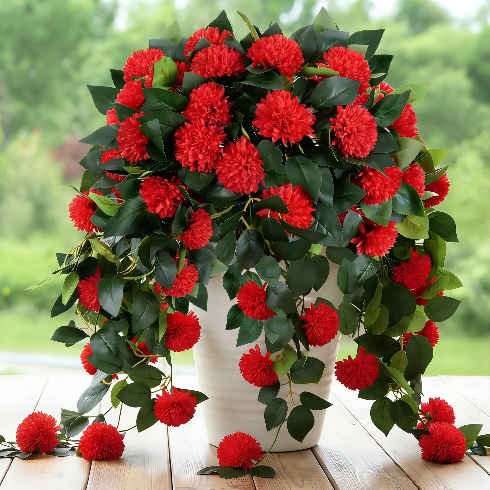 2Pcs Artificial Flowers for Outdoors Faux Outdoor Flowers for Planters UV Res…