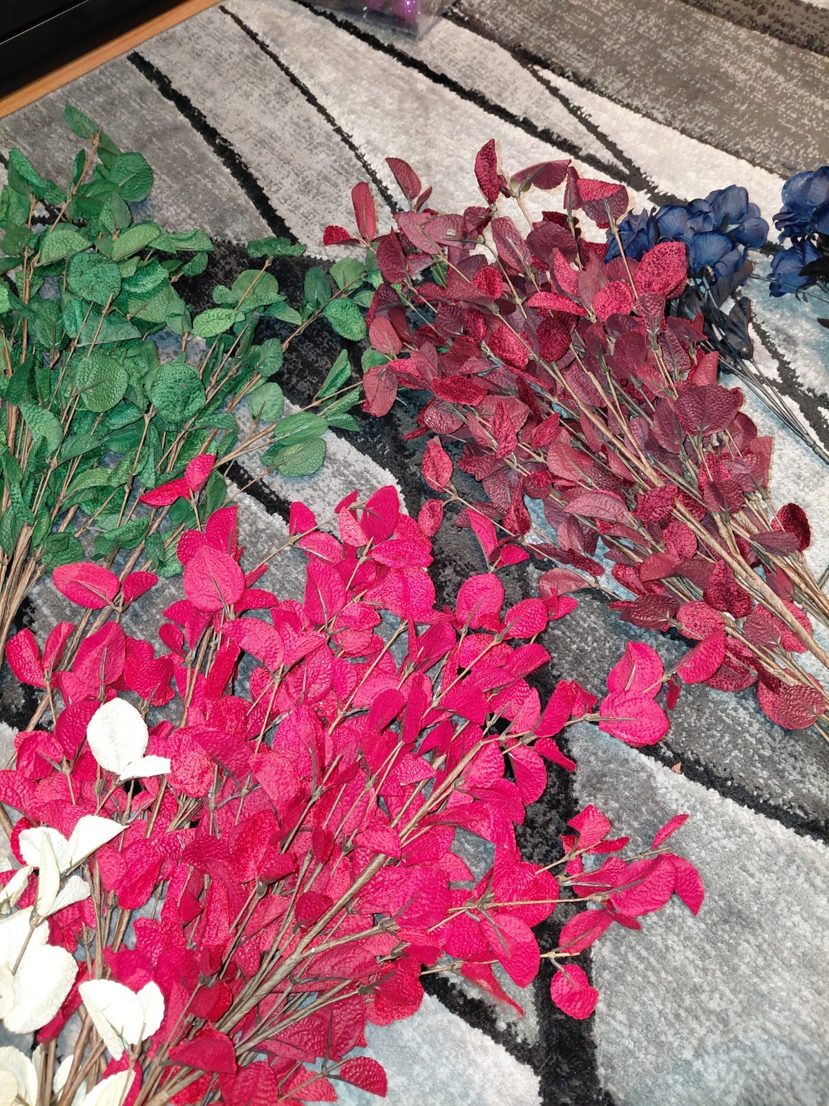 Huge Bundle Of Brand New Beautiful Mixed Faux Roses, Eucalyptus Etc Over 50 Pcs!