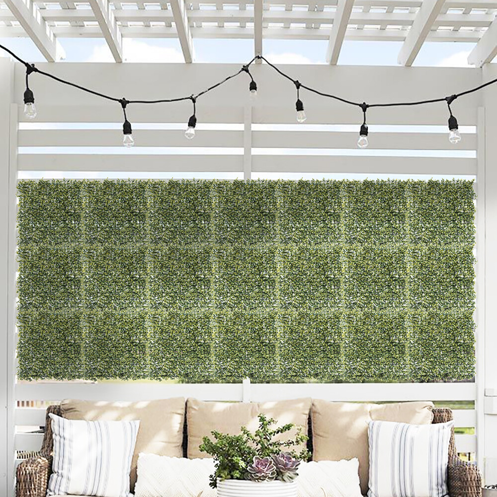 20×20″ Artificial Faux Yellow Pittoso Fence Screen Greenery Wall Decor Panel