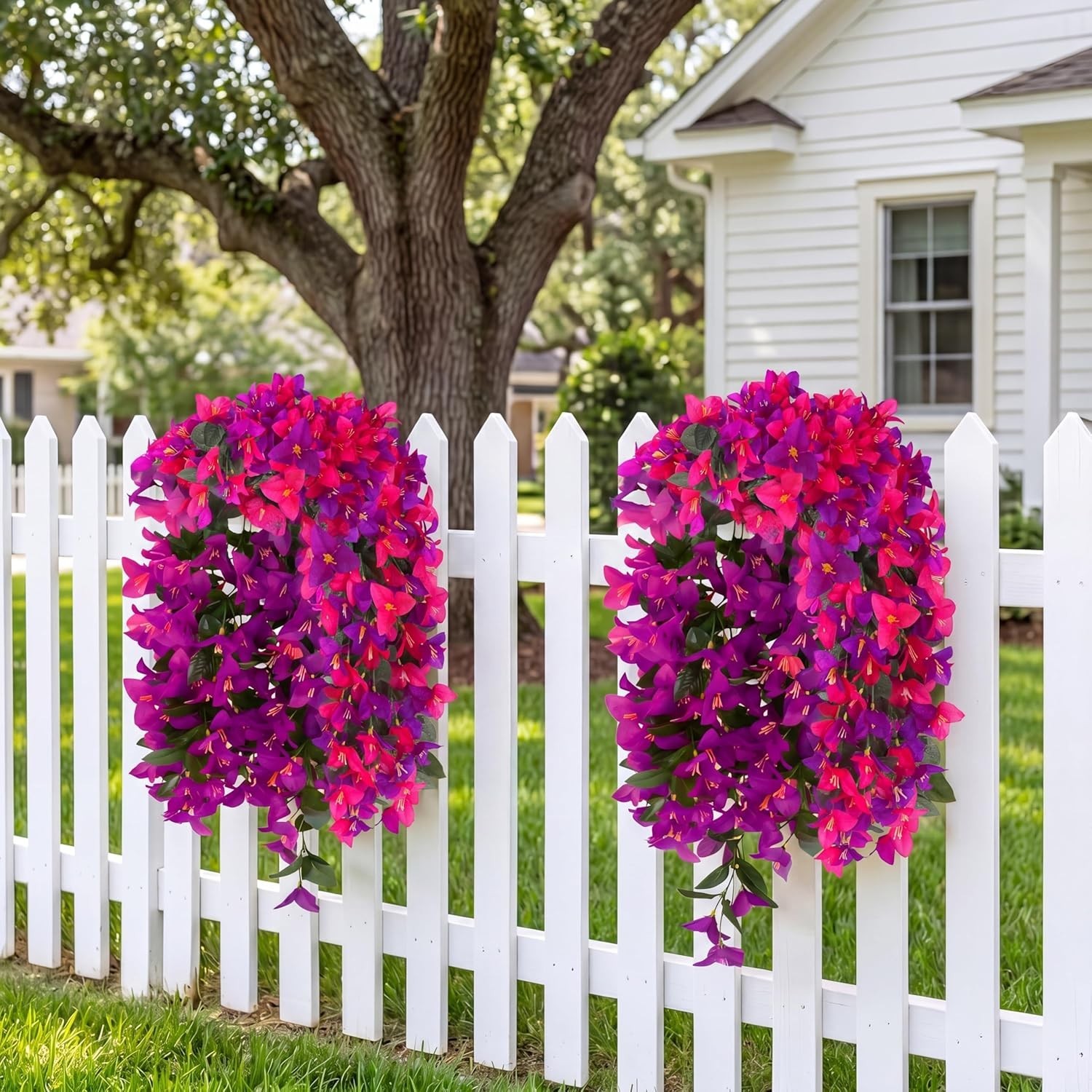 Artificial Bougainvillea Flowers Fake Hanging Flowers Plants for Outdoor Outs…
