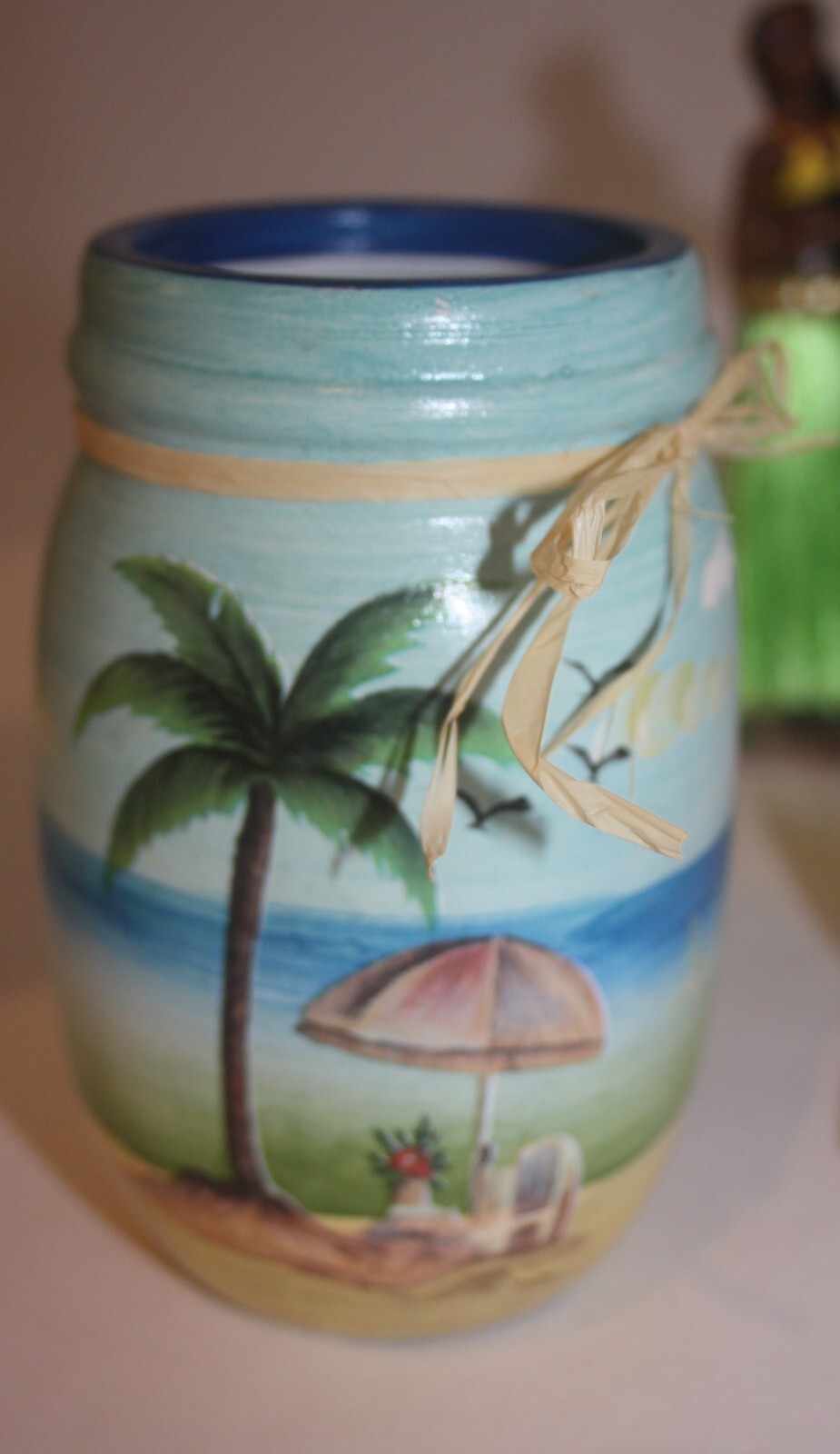 Palm Tree Lot Beach Party Ornaments Vase Nautical Decor