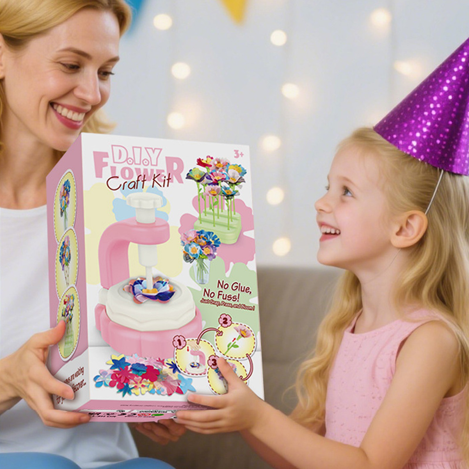 DIY Fabric Flower Bouquets Toys,Flowers Maker Toy,Making Kit Build Own Bouquet