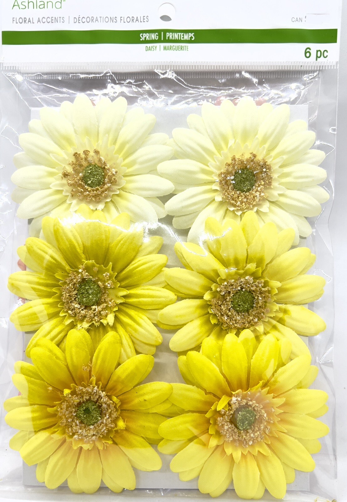 12 Spring Daisy Floral Wired Accent Decorations YELLOW ORANGE Ashland 2 Pks of 6
