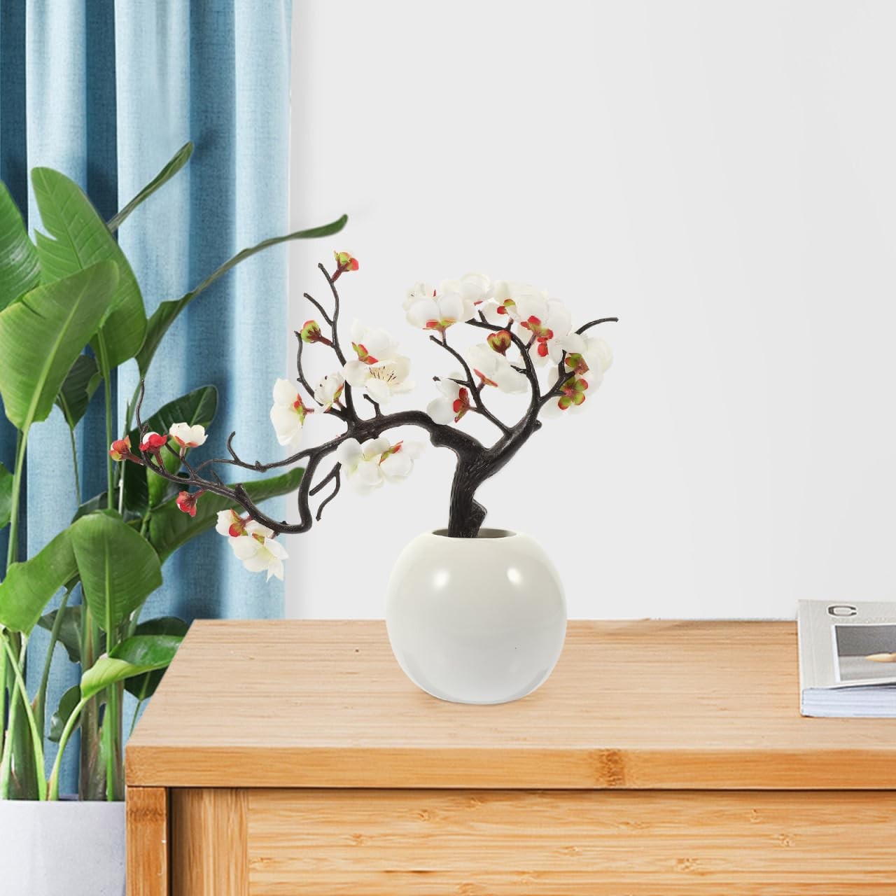 Artificial Potted Fake Wintersweets Plant Decorative Bonsai Ornament for Home…